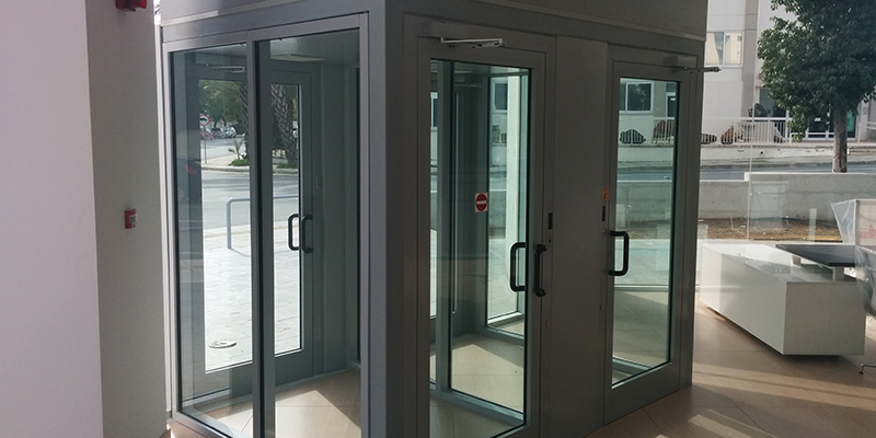 Two Centaman Entrance Control Chimera security portals installed