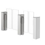 EasyGate Compact entrance control with 1200mm high glass barriers